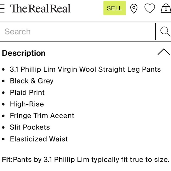 3.1 Phillip Lim Straight Leg Plaid Virgin Wool Pants - Picture 3 of 9